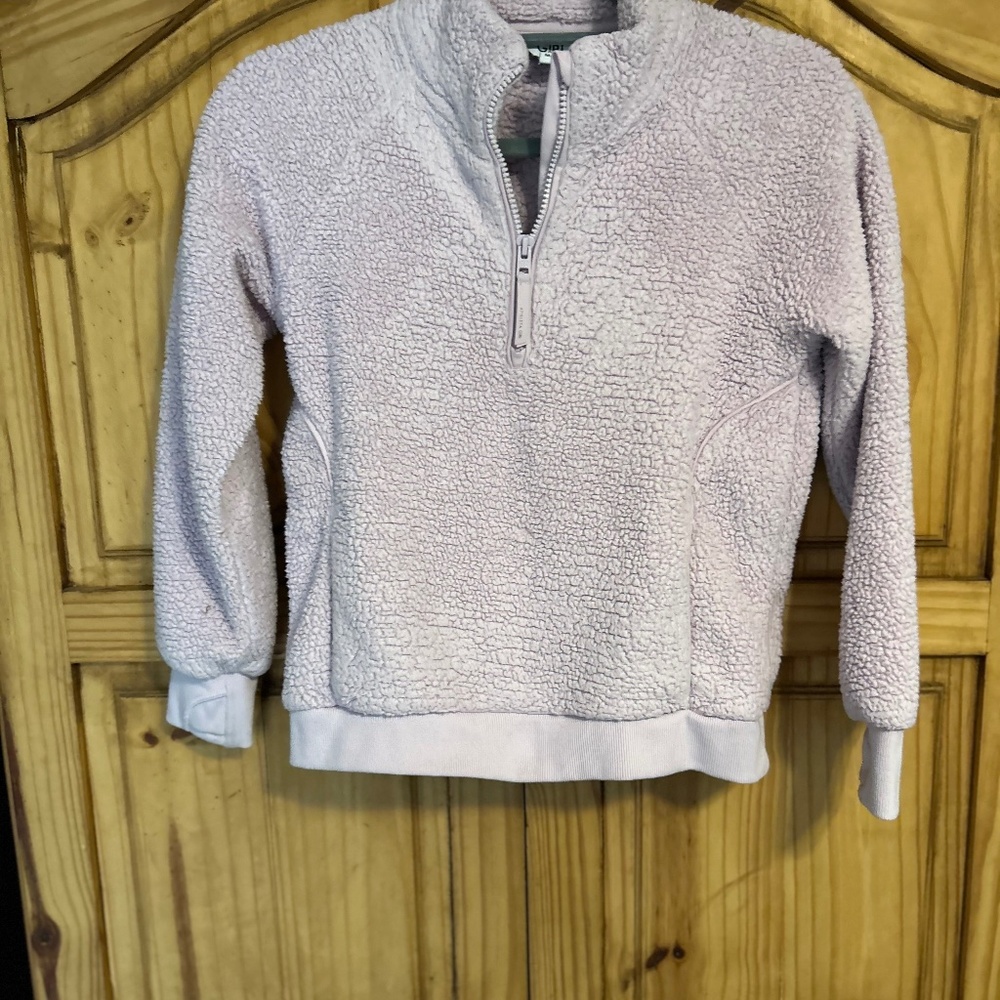 Athleta Girl Sherpa half zip with Kangaroo pocket